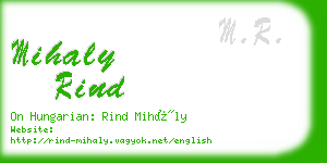 mihaly rind business card